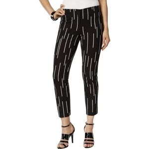 Alfani Womens B/W Printed Comfort Waist Capri